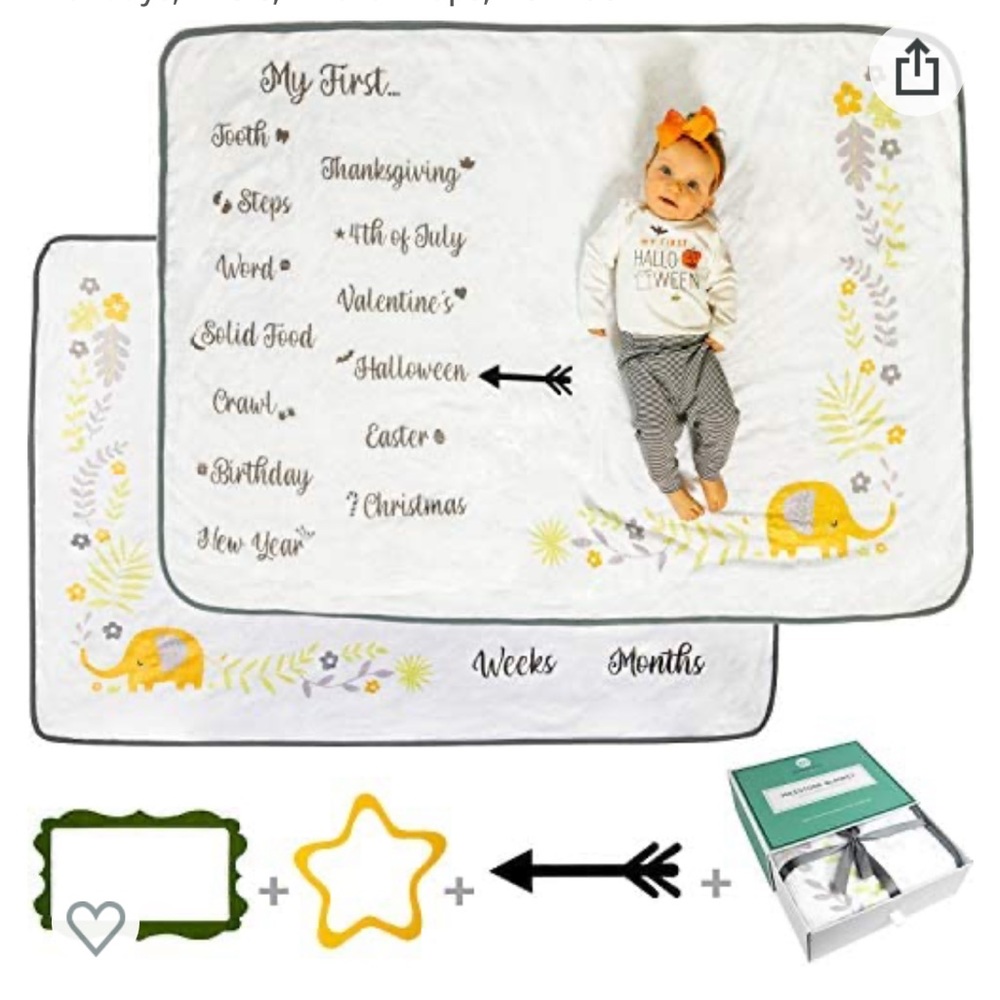 NEW Babble Bum Milestone and Holiday Baby Blanket